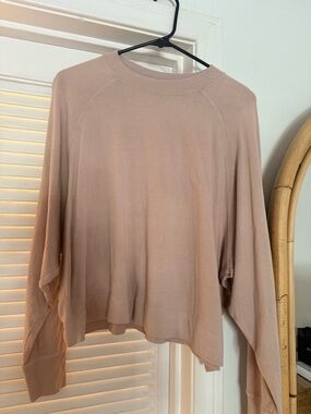 Vuori Relaxed Scoop-Neck Sweater in Dusty Mauve